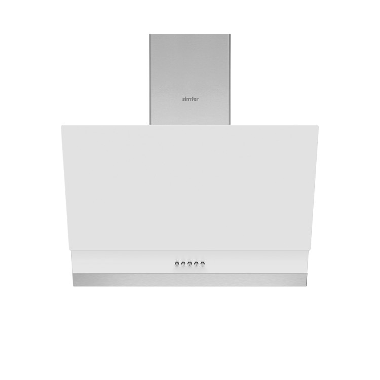SİMFER - Simfer 9604 60 cm Beyaz Eğik Cam Davlumbaz